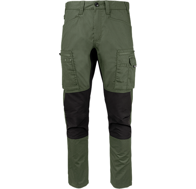 FP60-4699 Green | Men Service Stretch Pants