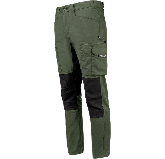 FP60-4699 Green  | Men Service Stretch Pants