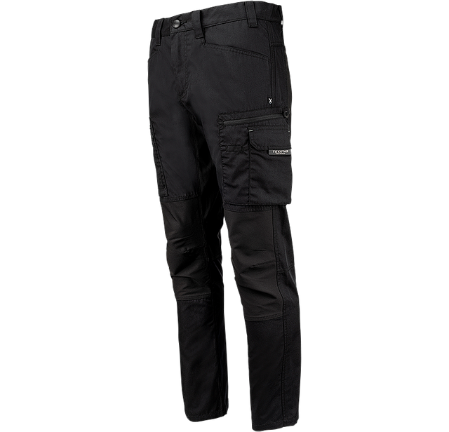 FP60-9900 Black  | Men Service Stretch Pants