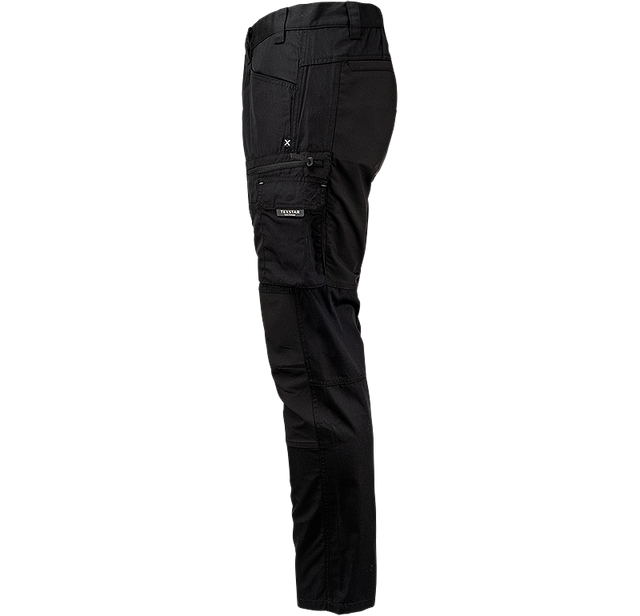 FP60-9900 Black  | Men Service Stretch Pants